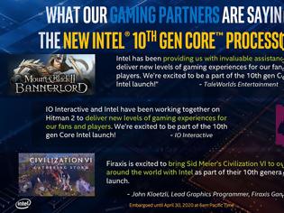 Φωτογραφία για Η Intel παρουσιάζει φρέσκους Core 10ης γενιάς επεξεργαστές για το Desktop