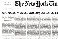 ΗΠΑ: Το συγκλονιστικό πρωτοσέλιδο των New York Times