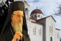 Ο Μητροπολίτης κκ Κοσμάς στον Ιερό Ναό Αγίου Γεωργίου Μαχαιρά την Κυριακή της Πεντηκοστής 7 Ιουνίου.