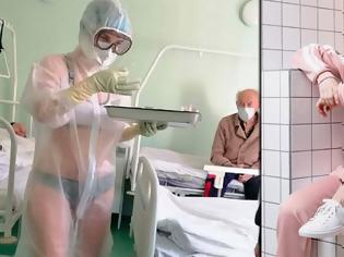 Φωτογραφία για Η Ρωσίδα νοσοκόμα με τα εσώρουχα έγινε μοντέλο