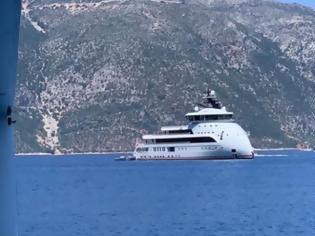 Φωτογραφία για ΒΙΝΤΕΟ.Το superyacht «Olivia Ο» αξίας 200 εκατ. δολαρίων «επισκέφθηκε» την Ιθάκη