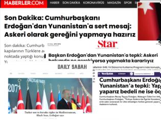 Φωτογραφία για Ελληνοτουρκικά -Δείτε πώς μετέδωσαν τα τουρκικά ΜΜΕ τις νέες απειλές Ερντογάν