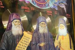 Η Εικόνα των νέων Αγιορειτών Αγίων στο Καθολικό της Ι. Μ. Βατοπαιδίου