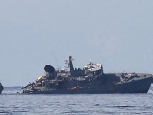Φωτογραφία για Ατύχημα στο «Καλλιστώ»: Πώς το container ship έκοψε στη μέση το ναρκαλιευτικό