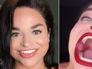 Φωτογραφία για To τεράστιο στόμα της την έκανε διάσημη στο TikTok -βίντεο