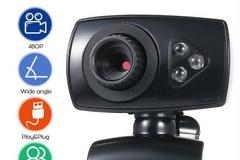 Web Camera 8.0 Megapixels USB 2.0 High-definition Clip-on with Microphone