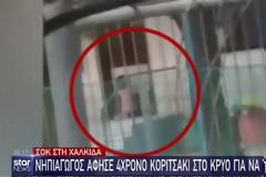 Χαλκίδα:Nτοκουμέντο με την 4χρονη που την άφησε η νηπιαγωγός της στο κρύο για να την τιμωρήσει