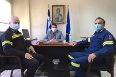 Συνάντηση του Δημάρχου Αμφιλοχίας Γιώργου Κατσούλα με τον νέο Διοικητή Πυροσβεστικών Υπηρεσιών Αιτωλοακαρνανίας