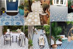 Βάψιμο τσιμεντένιων δαπέδων με Stencils