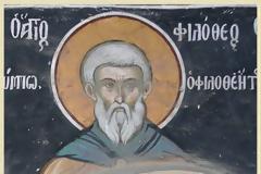 Άγιος Φιλόθεος, κτήτορας μονής Φιλοθέου (10ος αι.) / Saint Philotheos, founder of Philotheou monastery (10th c.)
