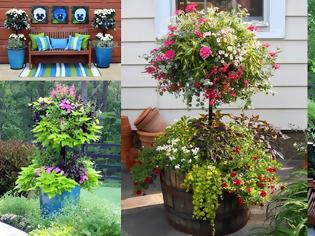 Φωτογραφία για Μεγαλώστε τον διαθέσιμο χώρο σας για φυτά με DIY γλάστρες ...ανθοστήλες