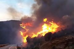 Φωτιά στην Άνδρο: Εκκενώθηκαν χωριά, ενισχύονται οι δυνάμεις - «Ανεξέλεγκτο το μέτωπο», λέει ο δήμαρχος