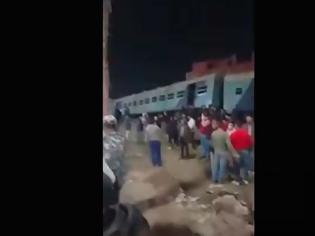 Φωτογραφία για Αίγυπτος: Το βίντεο από τον εκτροχιασμό του τρένου.