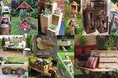 DIY Κατασκευές για διαμόρφωση - διακόσμηση εξωτερικών χώρων από Ξύλο