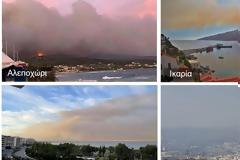 Σε Κυκλάδες και Ικαρία έφθασε ο καπνός από τη φωτιά στον Σχίνο Κορινθίας