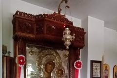 «Ἐπάκουσον, Γοργοϋπήκοε Κόρη Θεογεννῆτορ, τάς ἱκεσίας Παρθένε τῶν δούλων Σου, καί λύτρωσαι ἐκ παντοίων κινδύνων»