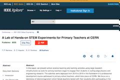 A Lab of Hands-on STEM Experiments for Primary Teachers at CERN