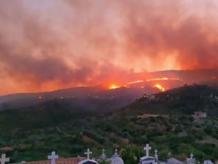 Φωτογραφία για Φωτιά στην Κεφαλονιά: Εκκενώθηκαν τρία ακόμα χωριά - Ολονύχτια μάχη με τις φλόγες
