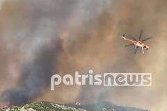 Φωτιά Αρχαία Ολυμπία: Νέο μέτωπο στην περιοχή - Έκκληση για εναέρια μέσα