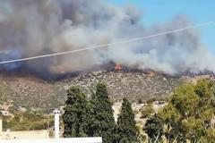 Φωτιά Κερατέα: Μεγάλη φωτιά σε εξέλιξη - Μήνυμα εκκένωσης για τέσσερις οικισμούς