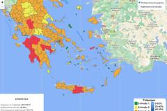 Προς μίνι lockdown Ευρυτανία και Αργολίδα. Οι περιοχές στο «κόκκινο» του επιδημιολογικού χάρτη