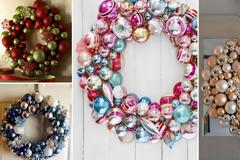 DIY Πολύ εύκολα γιορτινά στεφάνια με οικονομικές χριστουγεννιάτικες μπάλες