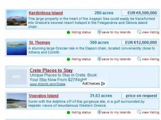 Φωτογραφία για Συνεχίζεται η πώληση ελληνικών νησιών μέσω Internet