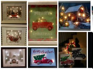 Φωτογραφία για DIY Εύκολες Φωτεινές Κατασκευές με Χριστουγεννιάτικες Κάρτες