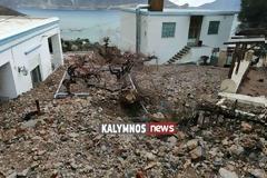 Κάλυμνος – Μεγάλες καταστροφές από την κακοκαιρία – Στο νησί ο Λέκκας