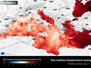 Φωτογραφία για Υψηλές τιμές θερμοκρασίας της επιφάνειας της θάλασσας στην Μεσόγειο