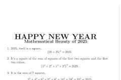 H μαθηματική ομορφιά του 2025