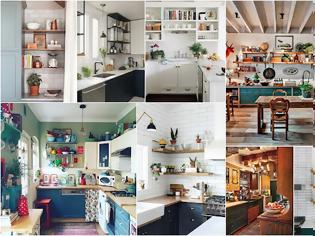 Φωτογραφία για Διαμορφώσεις Κουζίνας με ανοιχτά ντουλάπια - ράφια