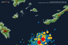 Οι σεισμοί όπως καταγράφηκαν από τον Copernicus EU