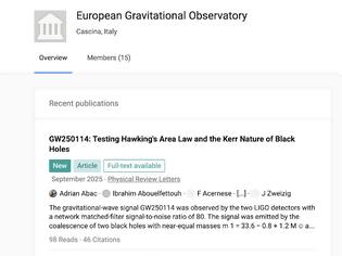 Φωτογραφία για European Gravitational Observatory Recent publications.