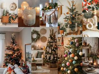 Φωτογραφία για Boho Χριστούγεννα: Ιδέες με μακραμέ, ξύλο και γήινα στοιχεία