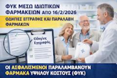 Farmakopoioi οδηγός: ΦΥΚ ΜΕΣΩ ΙΔΙΩΤΙΚΩΝ ΦΑΡΜΑΚΕΙΩΝ ΑΠΟ 16/2/2026