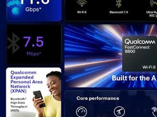 Φωτογραφία για Qualcomm FastConnect 8800: ΤΟ ΠΡΩΤΟ CHIP ΜΕ  Wi-Fi 8 ΚΑΙ Bluetooth 7 ΕΙΝΑΙ ΓΕΓΟΝΟΣ