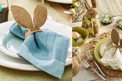 DIY Πασχαλινοί κρίκοι για πετσέτες φαγητού από λινάτσα