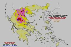 Συνολική απόθεση Cs-137 στην Ελλάδα μετά το ατύχημα του Chernobyl
