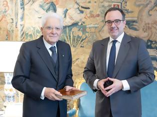 Φωτογραφία για Συνάντηση του Προέδρου της Ιταλικής Δημοκρατίας, Sergio Mattarella,και του Θοδωρή Κυριακού, Προέδρου του Ομίλου Antenna, στη Ρώμη