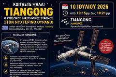 Ο ΚΙΝΕΖΙΚΟΣ ΔΙΑΣΤΗΜΙΚΟΣ ΣΤΑΘΜΟΣ Tiangong (天宫) ΘΑ ΠΕΡΑΣΕΙ ΑΠΟ ΤΟΝ ΟΥΡΑΝΟ