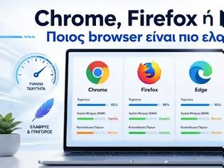 Φωτογραφία για Chrome, Firefox ή Edge: ΠΟΙΟΣ browser ΚΕΡΔΙΖΕΙ ΤΟ ΣΚΟΡ ΚΑΙ ΕΙΝΑΙ ΠΙΟ ΕΛΑΦΡΥΣ;