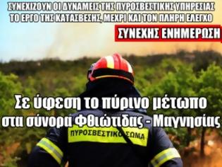 Φωτογραφία για Σε ύφεση το πύρινο μέτωπο στα σύνορα Φθιώτιδας - Μαγνησίας