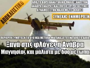 Φωτογραφία για Ξανά στις φλόγες η Ανάβρα Μαγνησίας και μάλιστα με δύο μέτωπα