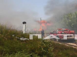 Φωτογραφία για Πυρκαγιά σε καταυλισμό Ρομά στα Λαστέικα! [video]