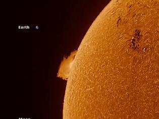 Φωτογραφία για Γιγαντιαία ηλιακή έκλαμψη έτοιμη να απελευθερωθεί από τον Ήλιο