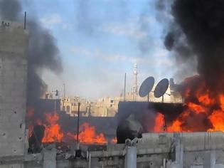 Φωτογραφία για Συνεχίζονται οι βομβαρδισμοί στη Χομς