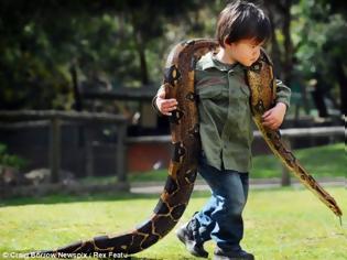 Φωτογραφία για ΑΠΙΣΤΕΥΤΕΣ ΕΙΚΟΝΕΣ: Ο ατρόμητος μπόμπιρας που κάνει παρέα με φίδια και κροκόδειλους