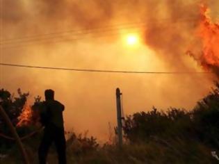 Φωτογραφία για Ολονύχτια μάχη με τις φλόγες στη Χερσόνησο