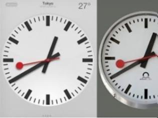 Φωτογραφία για To ρολόι των ελβετικών σιδηρόδρομων αντέγραψε η Apple